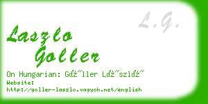 laszlo goller business card